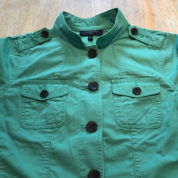 Talbots petite small green utility jacket - Picture 2 of 8